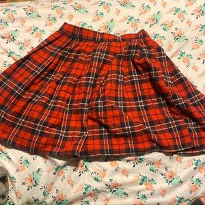 Red Plaid Skirt (XS)